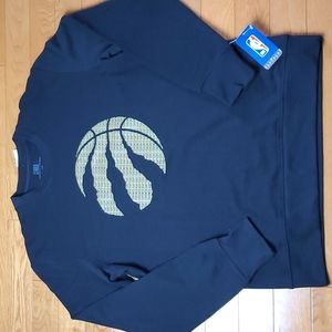 NBA Black Toronto Raptors Big Logo Crewneck Sweater NWT